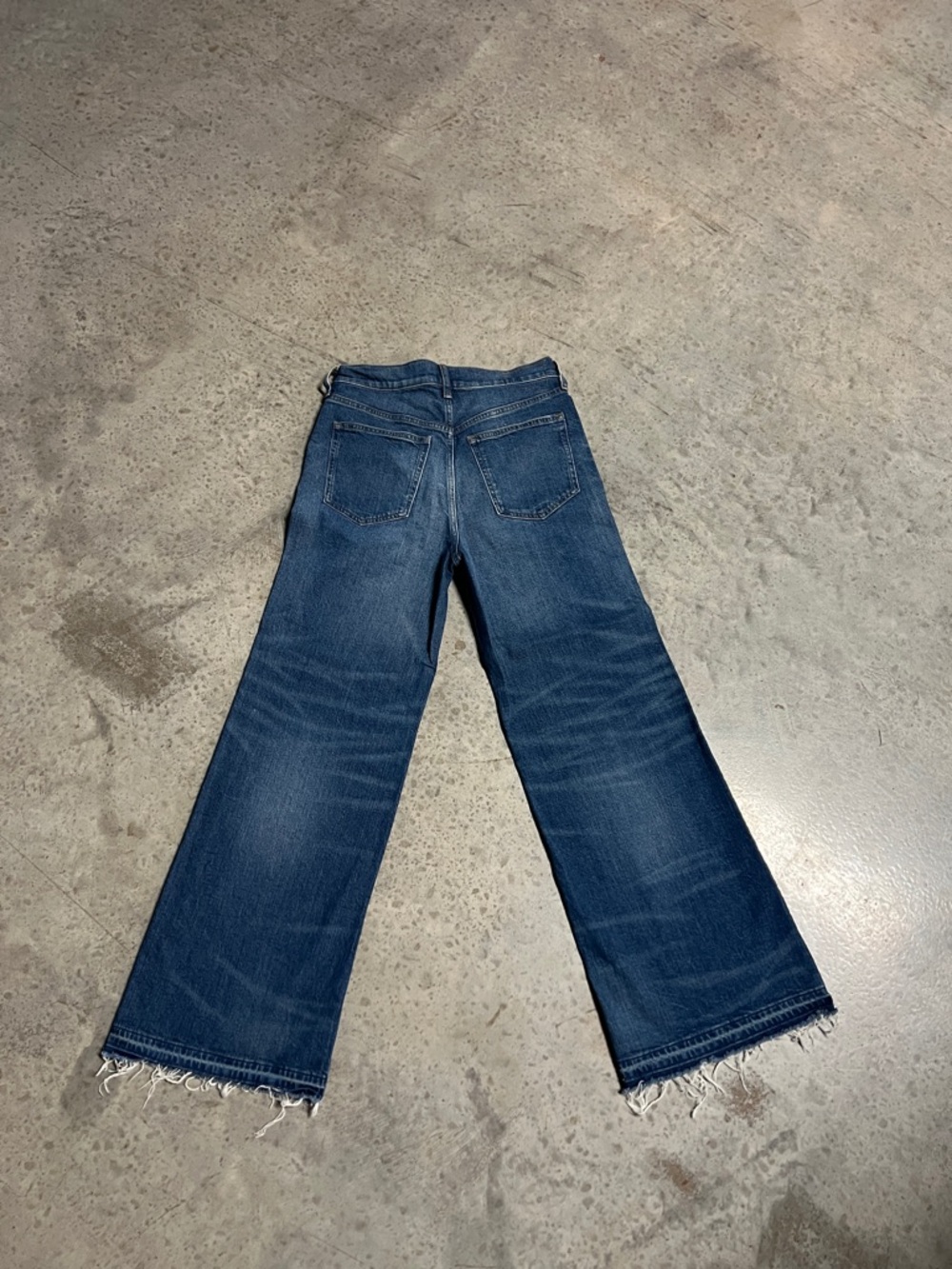 JCrew Women's Denim Trouser Wide-Leg Jeans with Raw Hem
